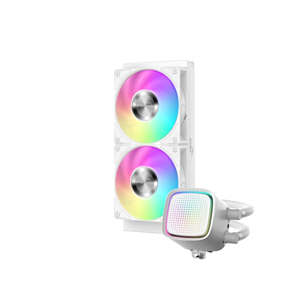 Sama L50 240mm AIO ARGB Liquid CPU Cooler with Dot-Matrix Infinity Mirror Effect (Black, White) (L50-BKWAYX02-G, L50-WHWAYX02-G) - Image 6