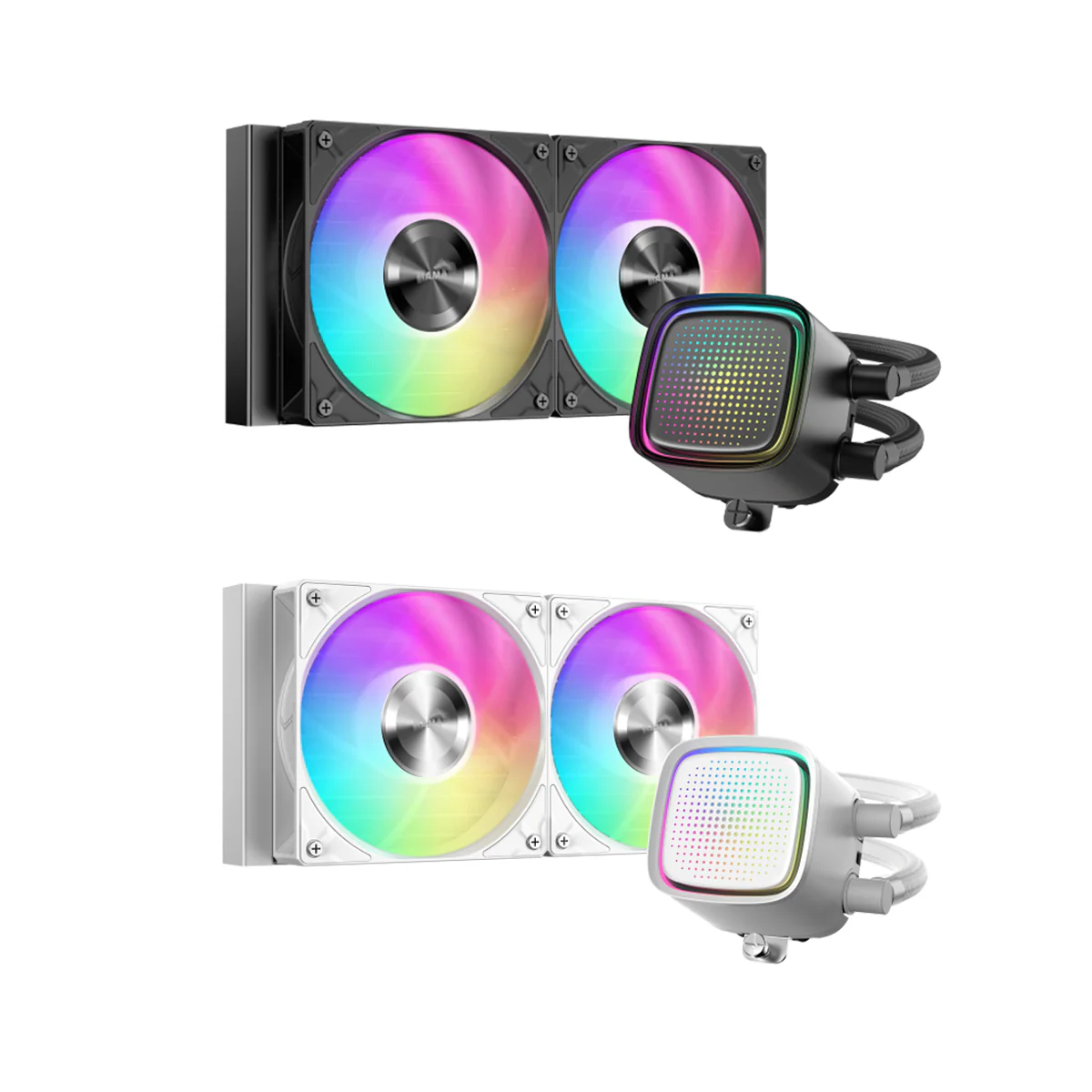 Sama L50 240mm AIO ARGB Liquid CPU Cooler with Dot-Matrix Infinity Mirror Effect (Black, White) (L50-BKWAYX02-G, L50-WHWAYX02-G) - Image 7