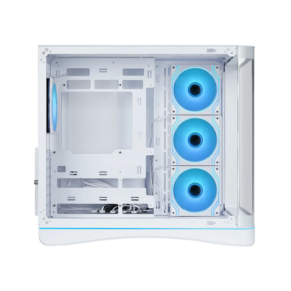 Sama V62S Mid-Tower Curved Panoramic TG Panel PC Case with 4x Pre-Installed ARGB Infinity Fans (Black, White) (V62S-BKADA4X1-GL, V62S-WHADA4X1-GL) - Image 11