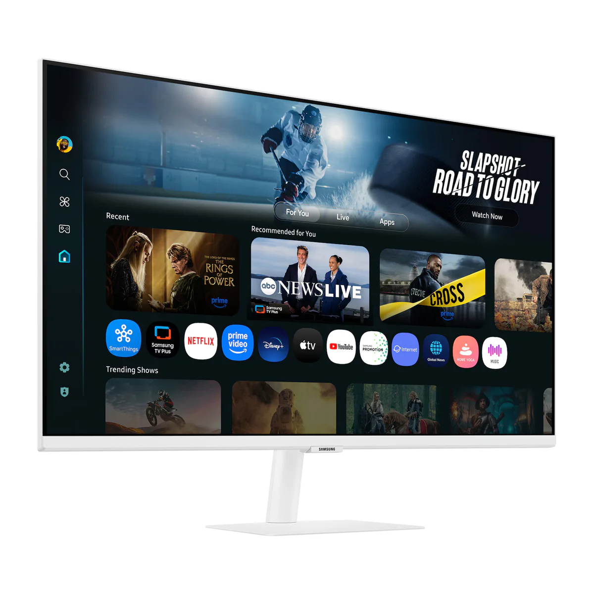 Samsung M7 M70F LS32FM701UEXXP 32" 4K (3840x2160) 60Hz 4ms GTG VA Smart Vision AI, Smart TV Experience with AI, AI Picture Optimizer, Knox Security Monitor with Tilt Adjustment (White) - Image 2