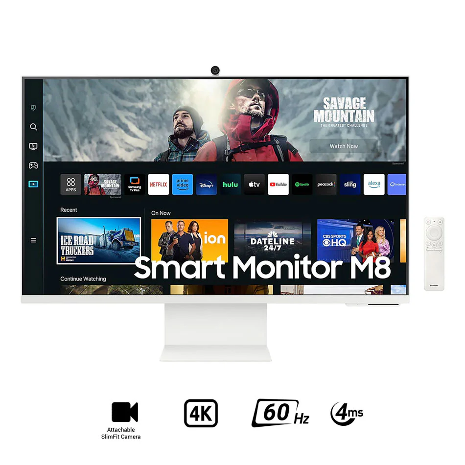 Samsung M8 M80C LS32CM801UEXXP 32" 4K 60HZ HDR10+ VA Smart Monitor With Speakers & Remote (Warm White)