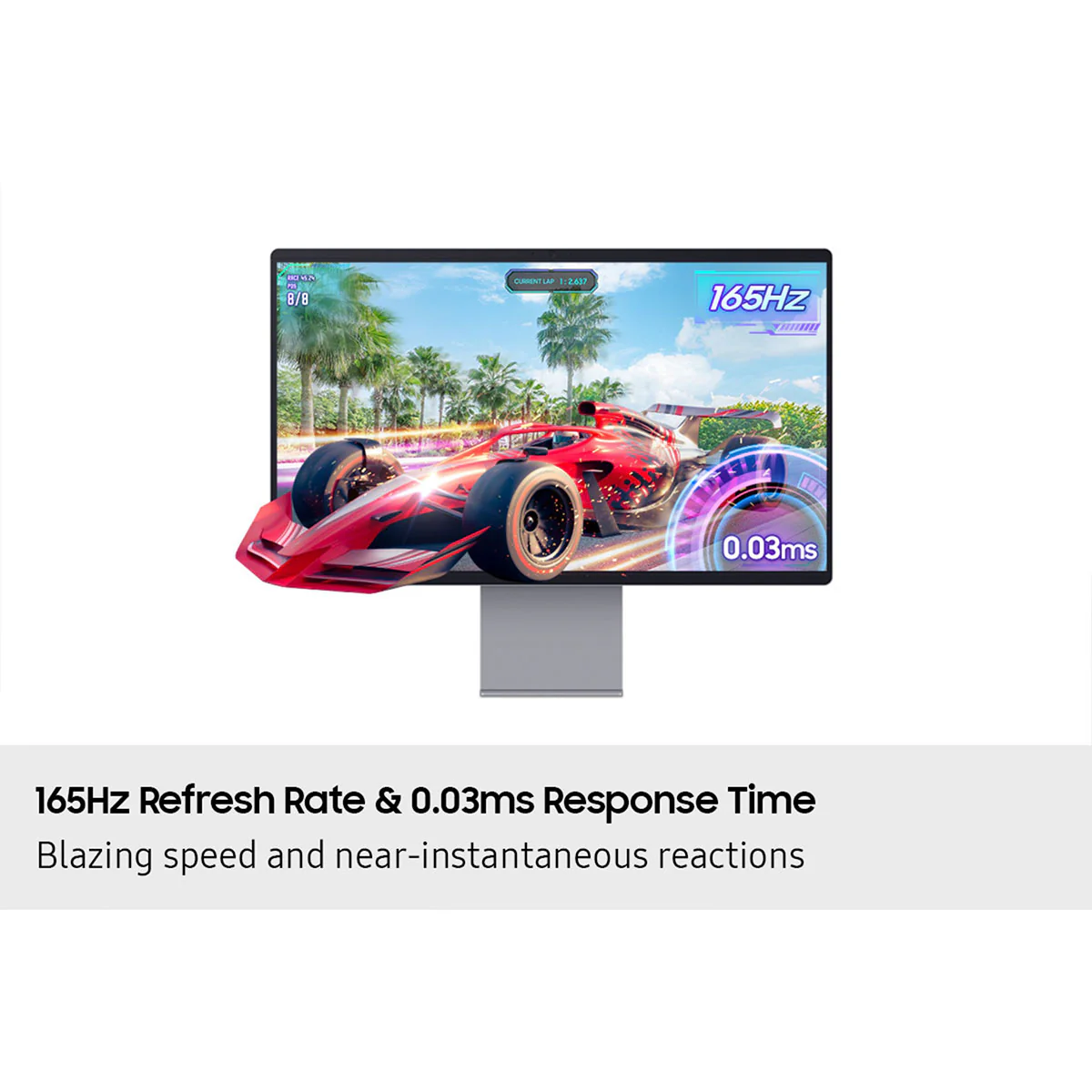 Samsung M9 M90SF LS32FM902SEXXP 32" 4K (3840x2160) 165Hz 0.03ms GTG OLED Vision AI Smart Monitor with Tilt, Pivot & Height Adjustmen (Eclipse Silver) - Image 7