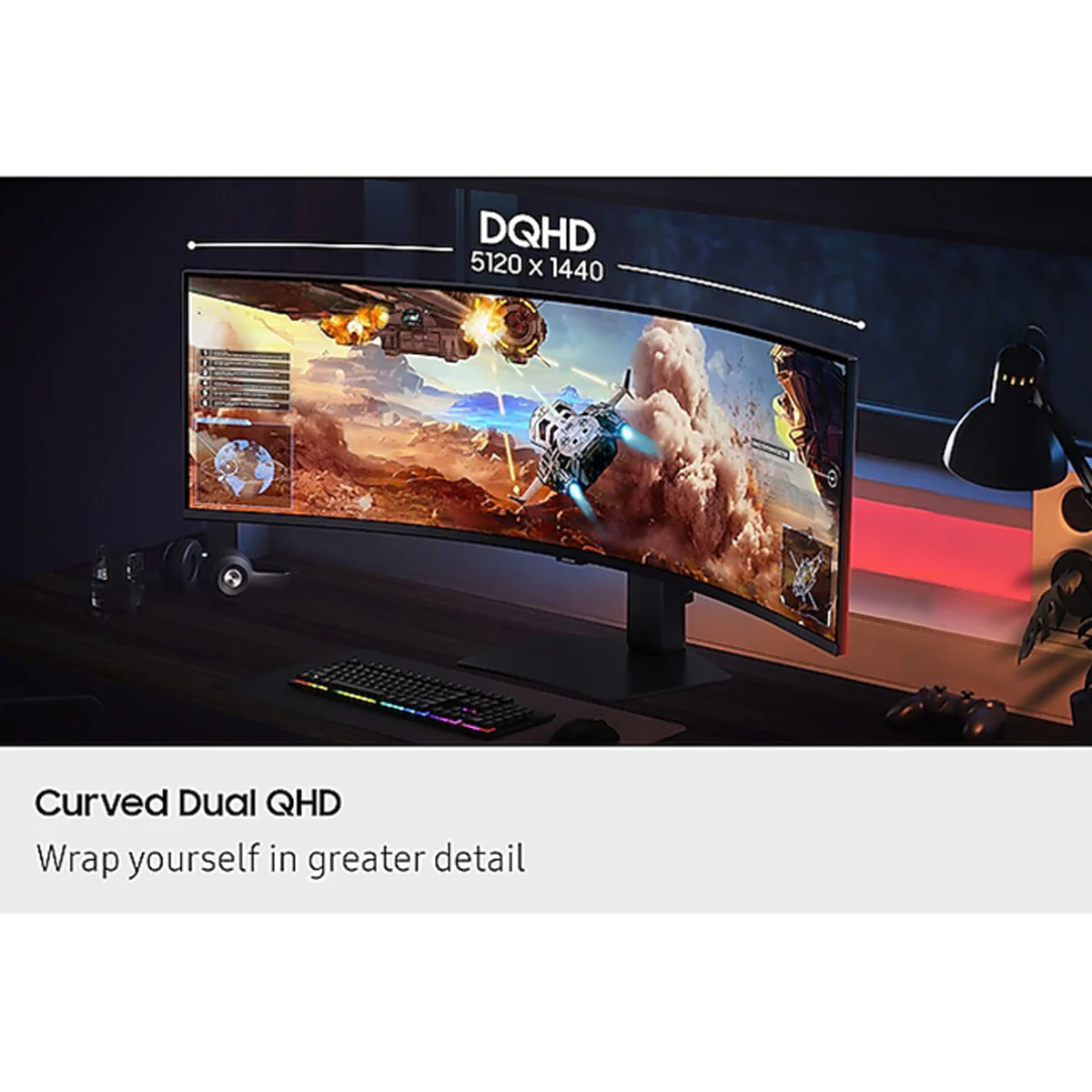 Samsung Odyssey G9 LS49FG912EEXXP 49" DQHD (5120x1440) 144Hz 1ms (GTG) VA Freesync HDR10+ Gaming Monitor - Image 6