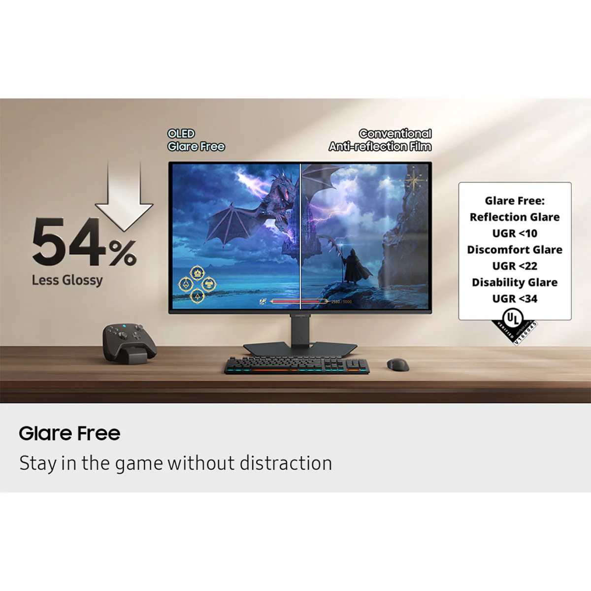 Samsung Odyssey OLED G5 G50SF LS27FG502SEXXP 27" (2560X1440) QHD 0.03MS 180Hz Gaming Monitor With Tilt Adjustment - Image 8