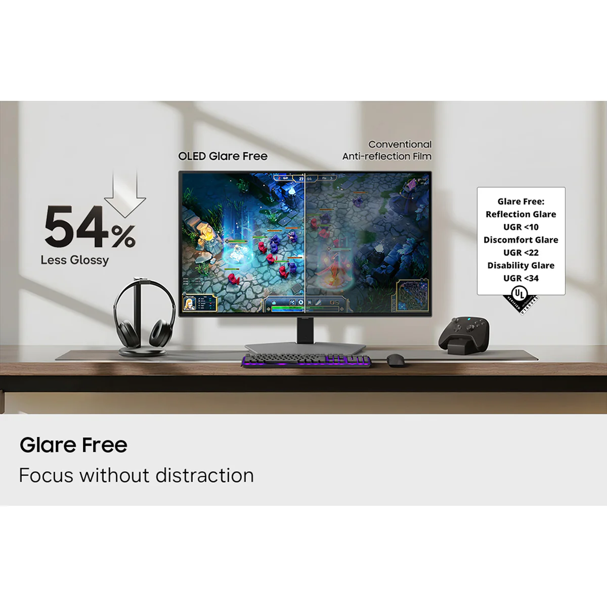 Samsung Odyssey OLED G8 LS27HG802SEXXP 27" 4K (3840x2160) 240Hz 0.03ms GTG FreeSync Premium Pro Gaming Monitor with Tilt/ Height/ Pivot/ Swivel Adjustment + Samsung Soundbar HW-B400F/XP 2.1ch Subwoofer - Image 8