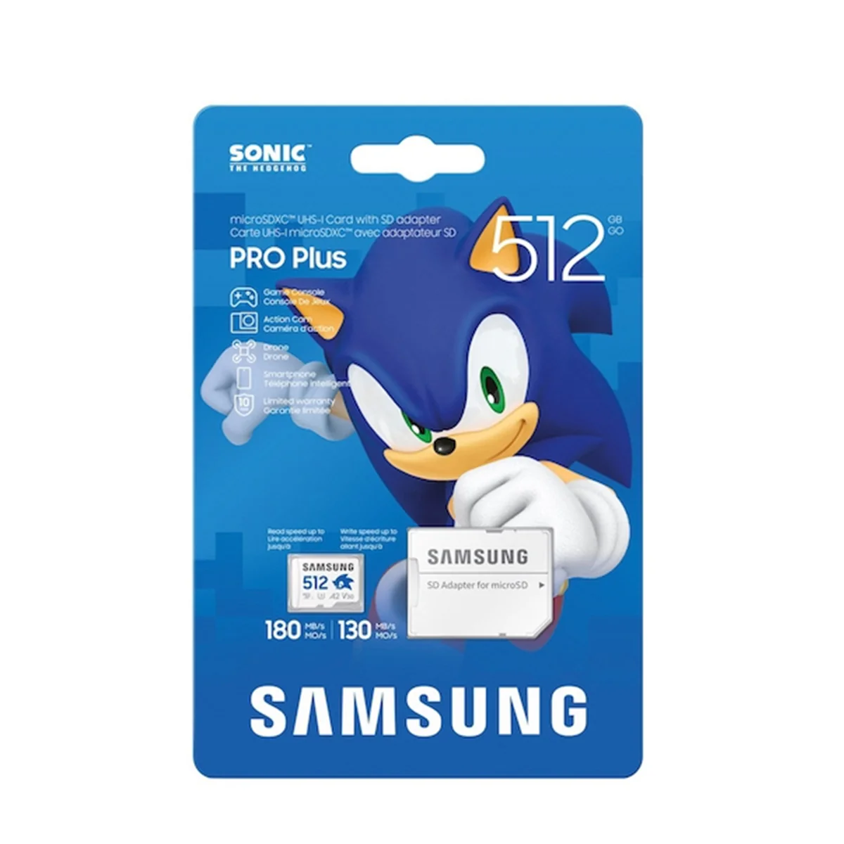 Samsung Pro Plus Sonic The Hedgehog UHS-I 180MB/s Read microSDXC Card with Adapter (256GB, 512GB, 1TB) - Image 5