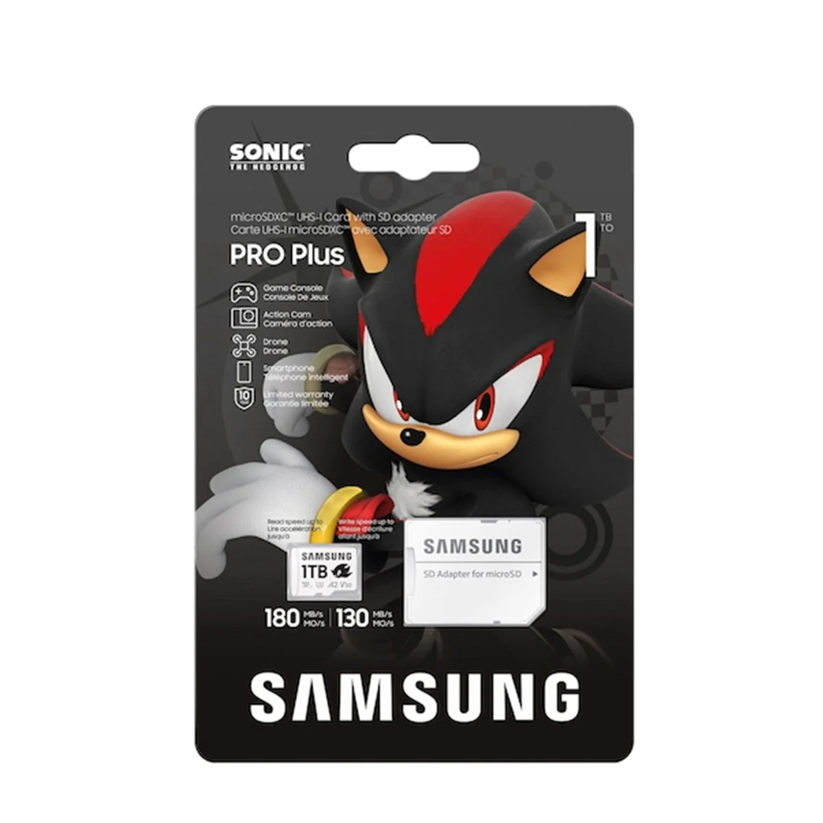 Samsung Pro Plus Sonic The Hedgehog UHS-I 180MB/s Read microSDXC Card with Adapter (256GB, 512GB, 1TB) - Image 9