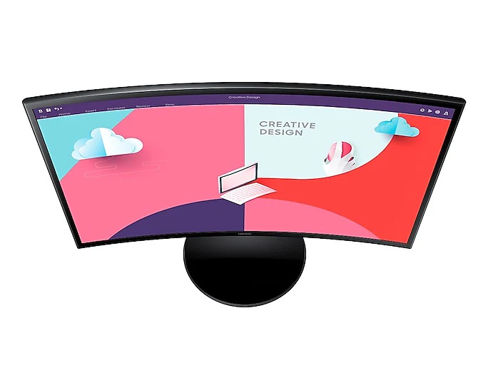 Samsung S3 LS24C360EAEXXP 24" FHD 75Hz Essential Curved Monitor (Black) - Image 2