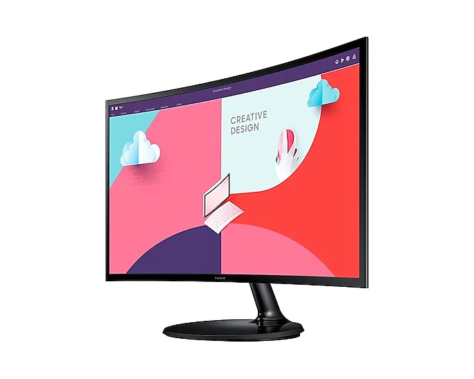 Samsung S3 LS24C360EAEXXP 24" FHD 75Hz Essential Curved Monitor (Black) - Image 4