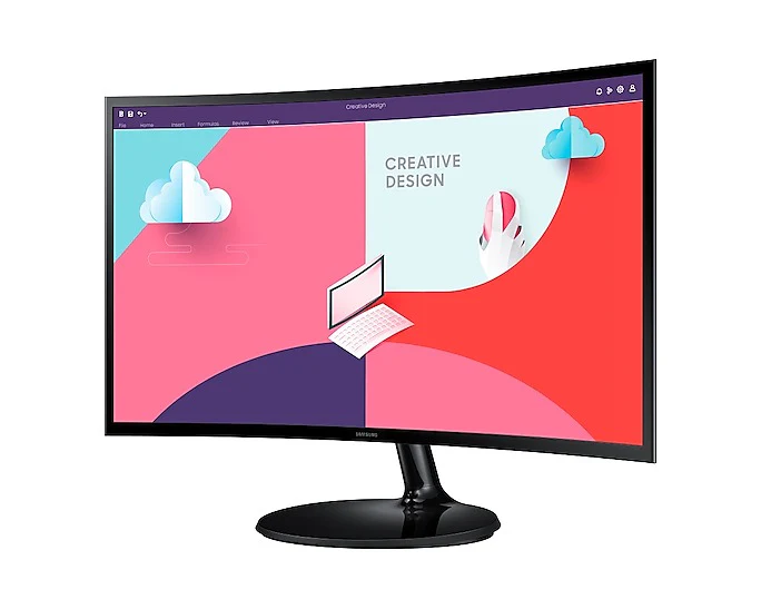 Samsung S3 LS24C360EAEXXP 24" FHD 75Hz Essential Curved Monitor (Black) - Image 5