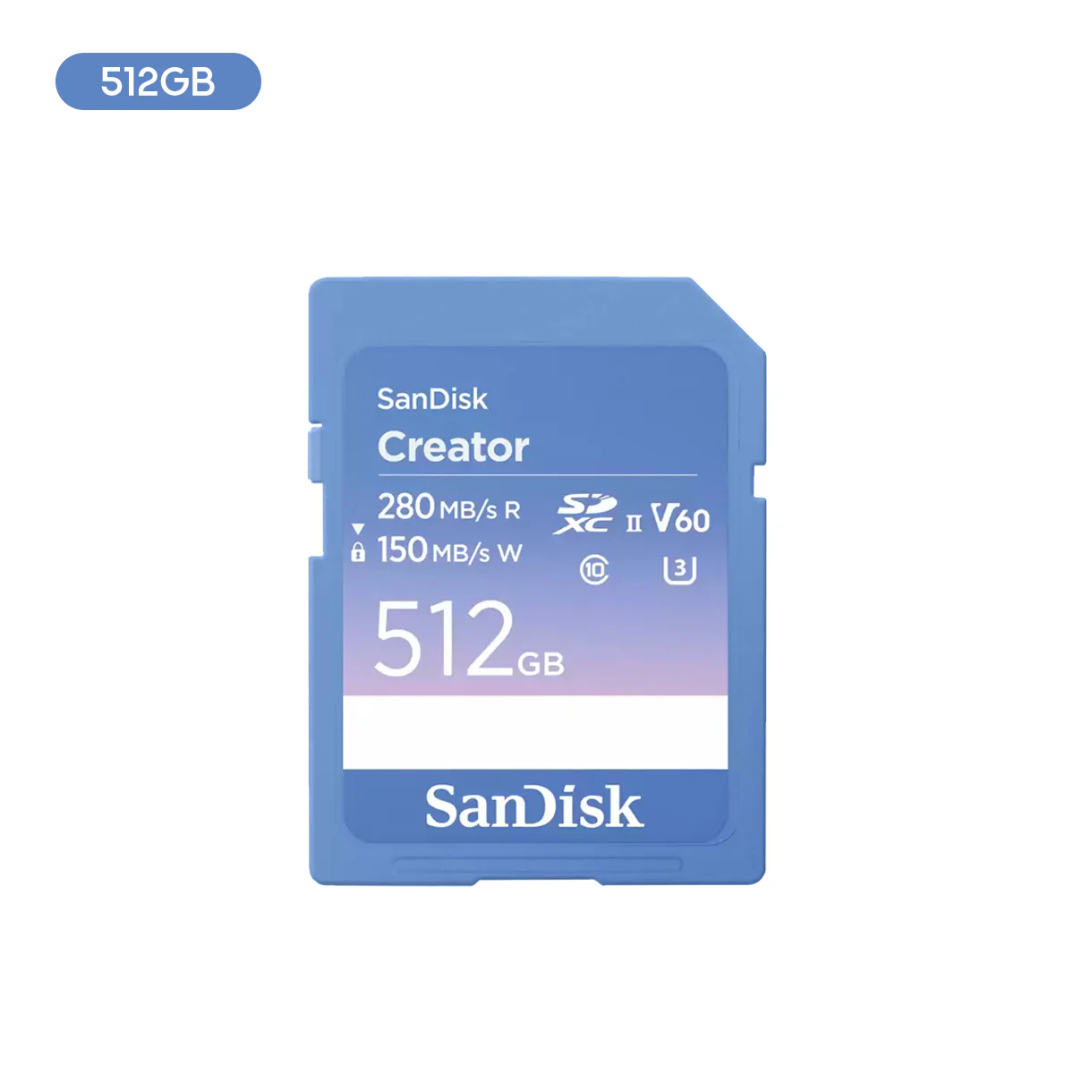 Sandisk Creator 280MB/s Read/150MB/s Write UHS-II SD Card (512GB, 1TB) - Image 4
