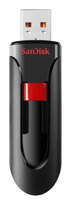 SANDISK CRUZER GLIDE USB FLASH DRIVE 16GB (BLACK/RED) - Image 2