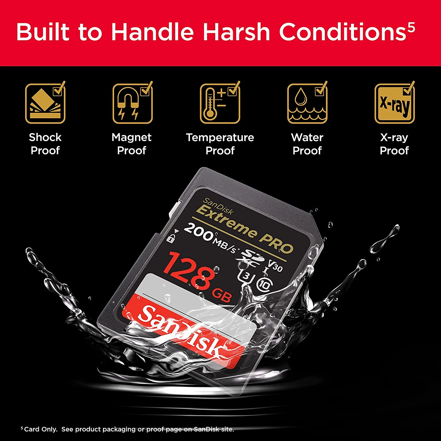 Sandisk Extreme Pro 128GB 200MB/S SDXC UHS-1 Card (SDSDXXD-128G-GN4IN) - Image 3