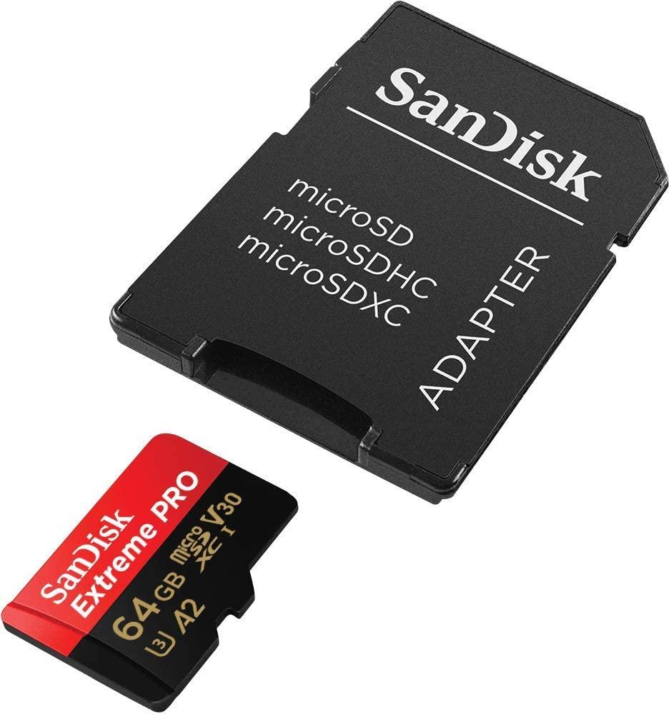 SANDISK Extreme Pro 64GB 200MB/S MICROSDXC UHS-1 Card With Adapter (SDSQXCU-064G-GN6MA) - Image 2
