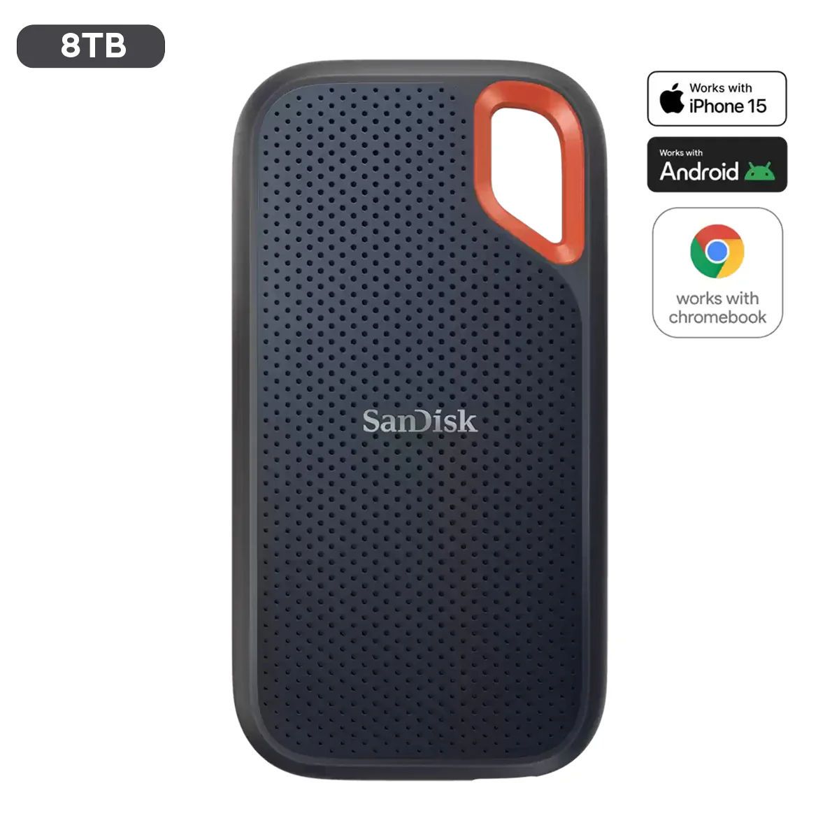 Sandisk Extreme USB-C USB 3.2 Gen 2 Up To 1050MB/S Portable SSD V2 (Black) (1TB, 2TB, 4TB, 8TB) - Image 10