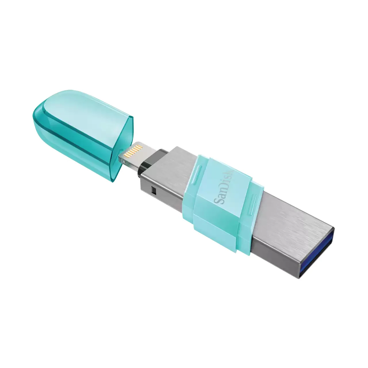 Sandisk IXPAND Flip 128GB 2-IN-1 Flash Drive With Lightning & USB-A Connectors For Iphone & Ipad (Mint Green) (SDIX90N-128G-GN6NJ) - Image 4