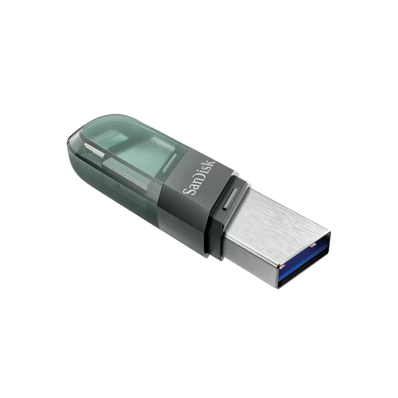 Sandisk IXPAND Flip 32GB 2-IN-1 Flash Drive With Lightning & USB-A Connectors For Iphone & Ipad (Black/Green) (SDIX90N-032G-GN6NN)