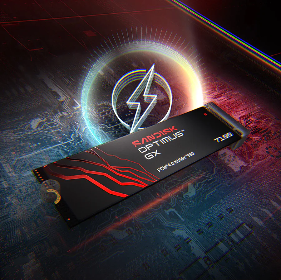 Sandisk Optimus GX 7100 500GB 6800MB/s Read M.2 2280 PCIe 4.0x4 NVMe SSD (SDSP71500GAN-000E0) - Image 5