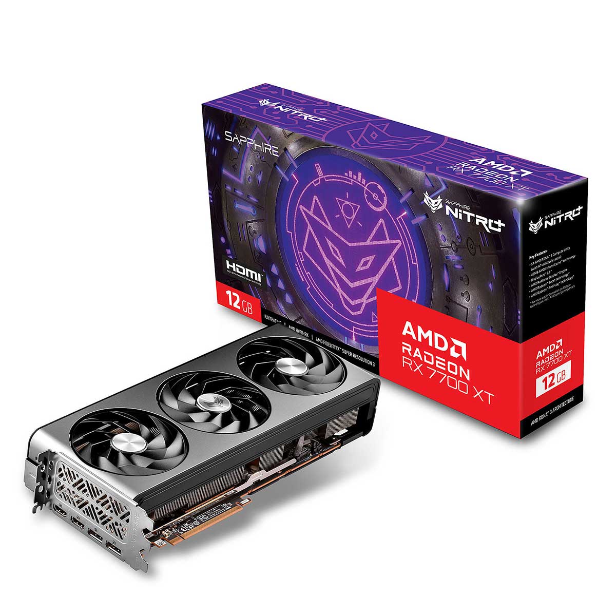 Sapphire Nitro+ AMD Radeon RX 7700 XT Gaming OC 12GB GDDR6 Dual HDMI/Dual DP Graphics Card - Image 6