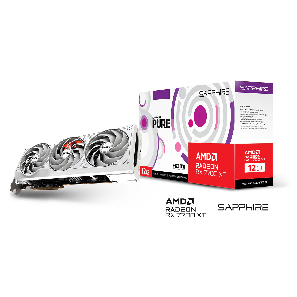 Sapphire Pure AMD Radeon RX 7700 XT Gaming OC 12GB GDDR6 Dual HDMI/Dual DP Graphics CARD - Image 10