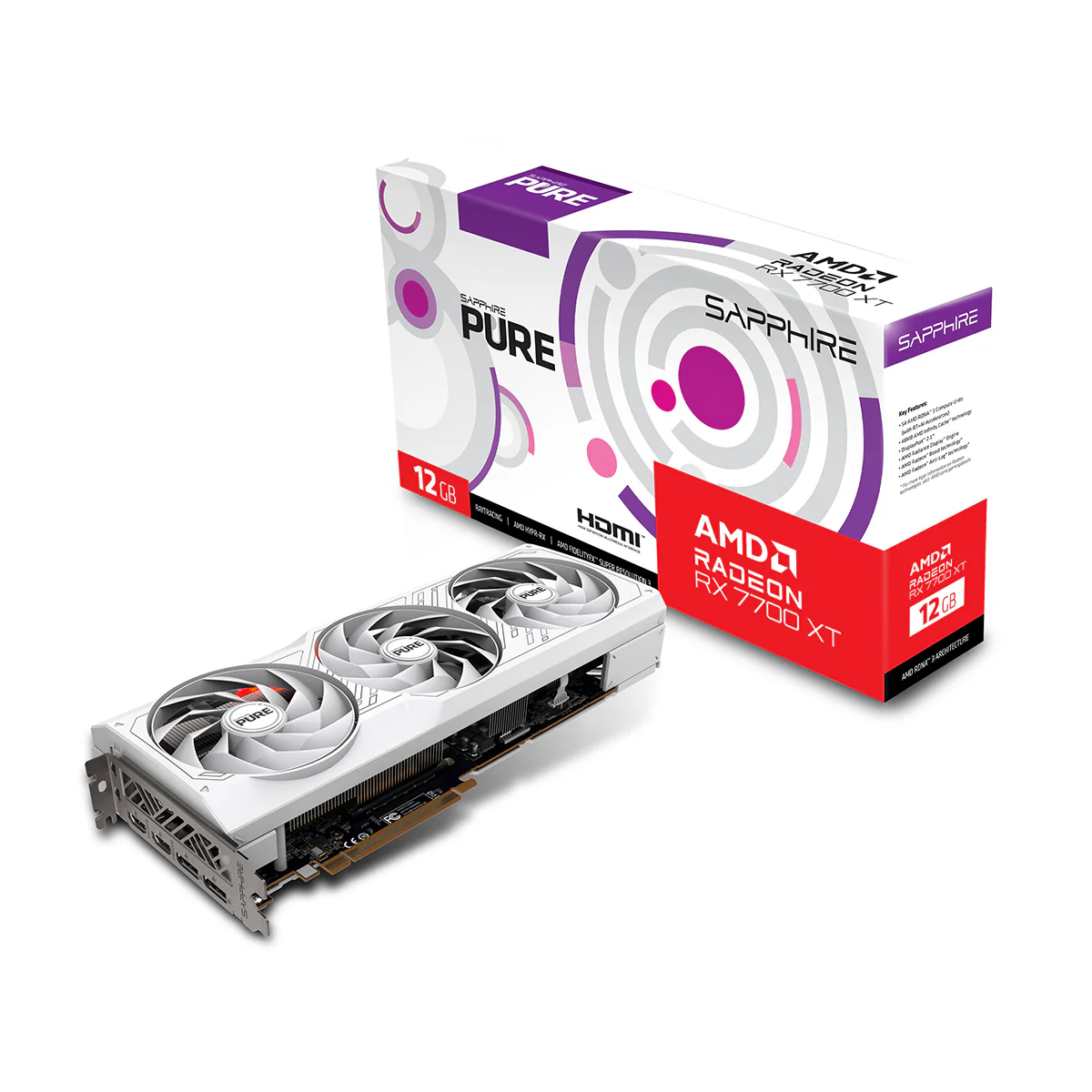 Sapphire Pure AMD Radeon RX 7700 XT Gaming OC 12GB GDDR6 Dual HDMI/Dual DP Graphics CARD - Image 8