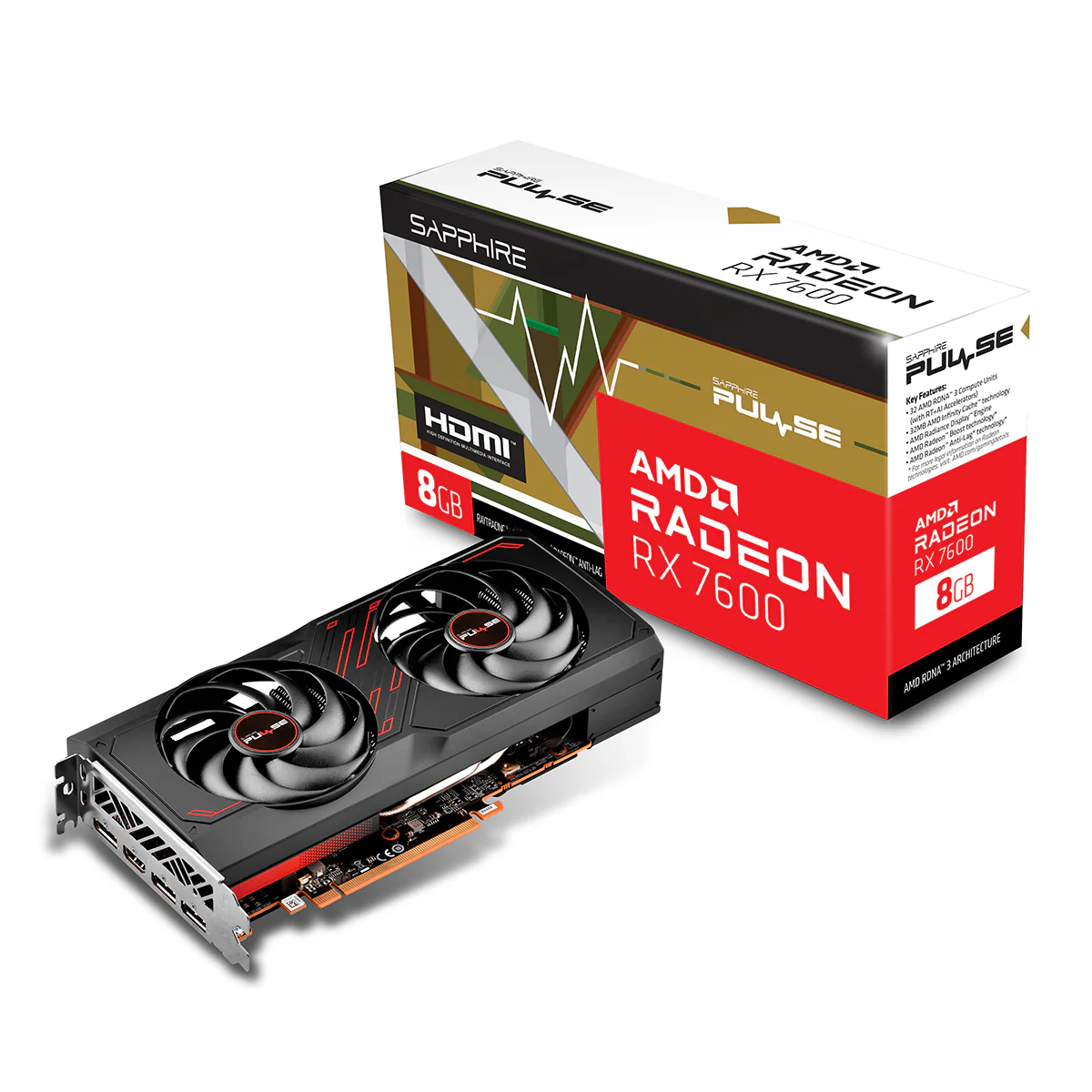 Sapphire Pulse AMD Radeon RX 7600 Gaming OC 8GB GDDR6 Graphics Card - Image 8
