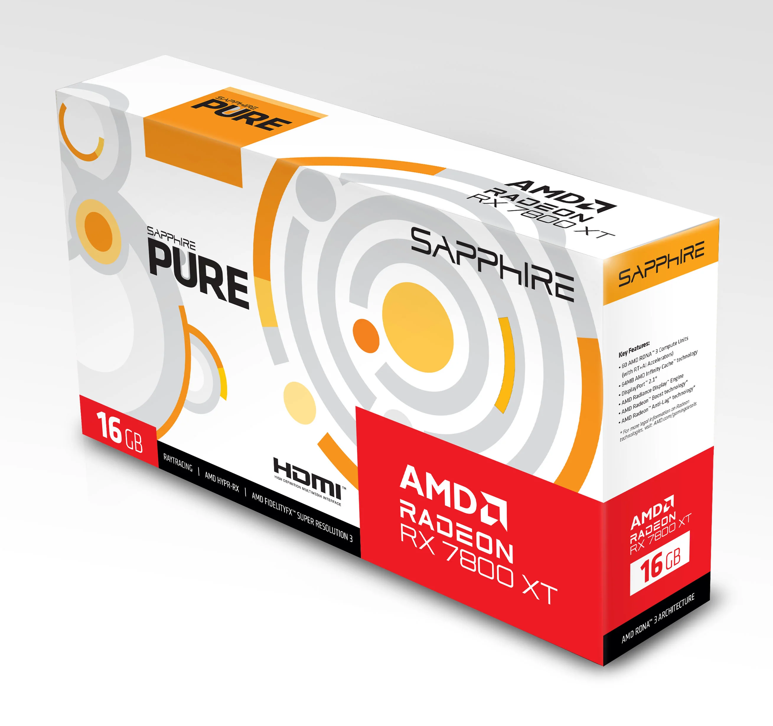 Sapphire Pure AMD Radeon RX 7800 XT Gaming OC 16GB GDDR6 Dual HDMI / Dual DP Graphics Card - Image 6