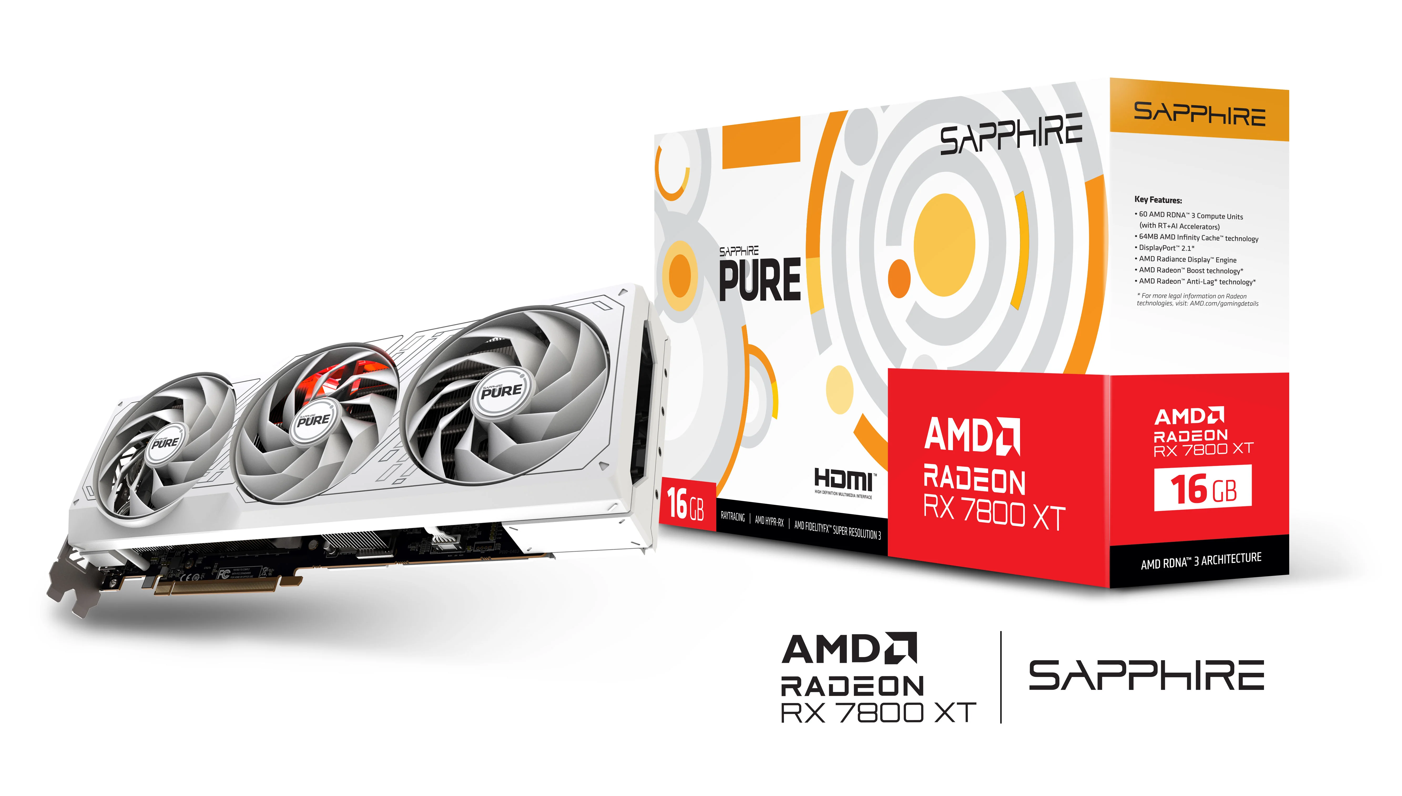 Sapphire Pure AMD Radeon RX 7800 XT Gaming OC 16GB GDDR6 Dual HDMI / Dual DP Graphics Card - Image 8