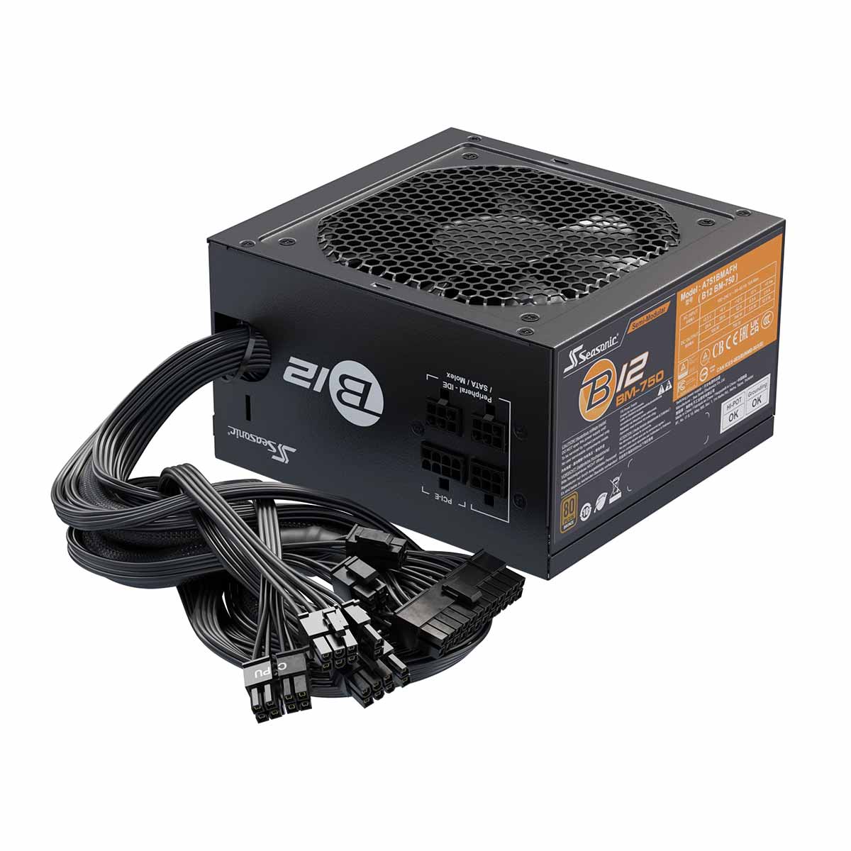 Seasonic B12 BM-750 750W 80+ Bronze Semi-Modular Power Supply - Image 4