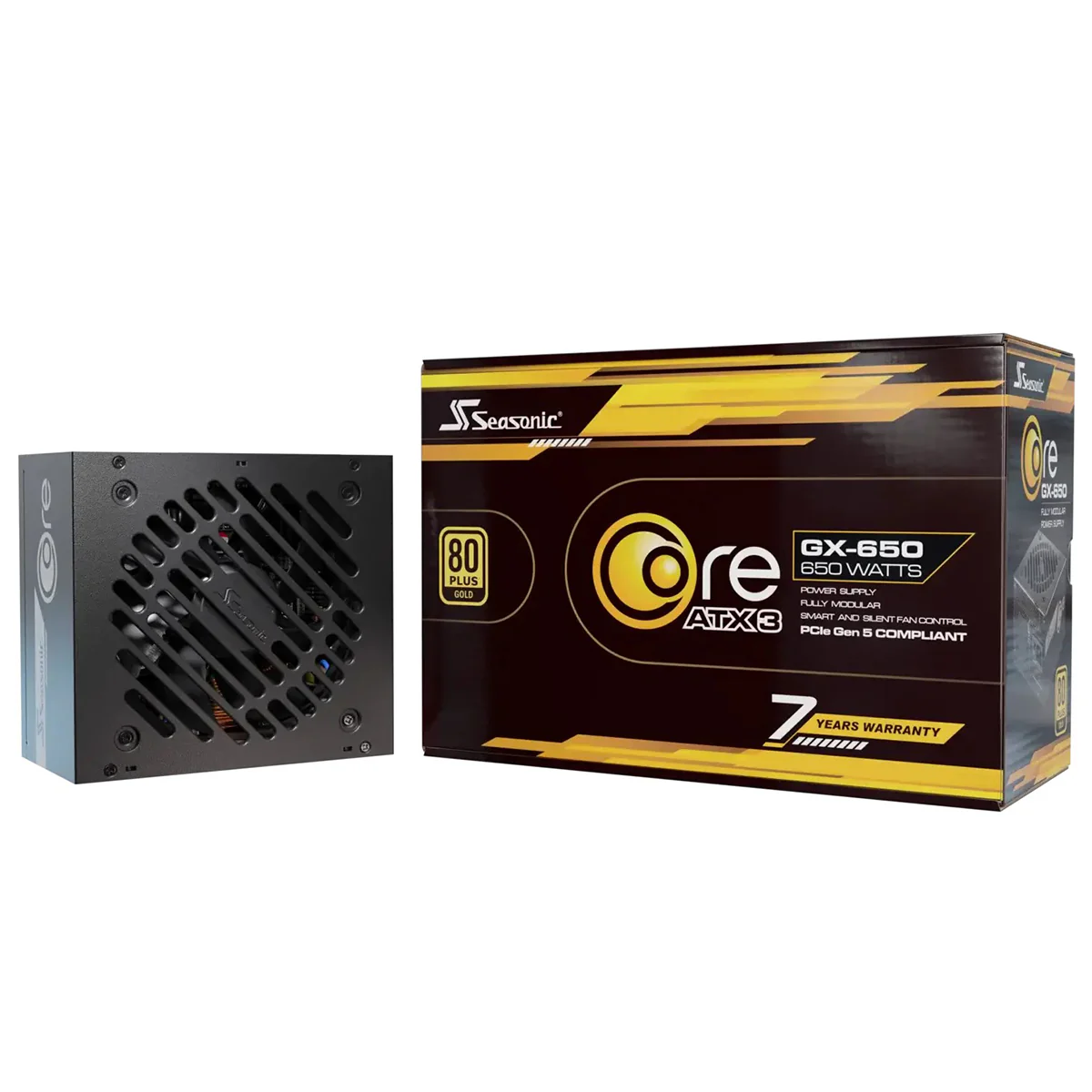 Seasonic Core GX-650 ATX 3 650W 80+ Gold ATX 3.1 & PCIe Gen 5 Fully Modular Power Supply (SRP-CGX651-A5A32SF) - Image 8