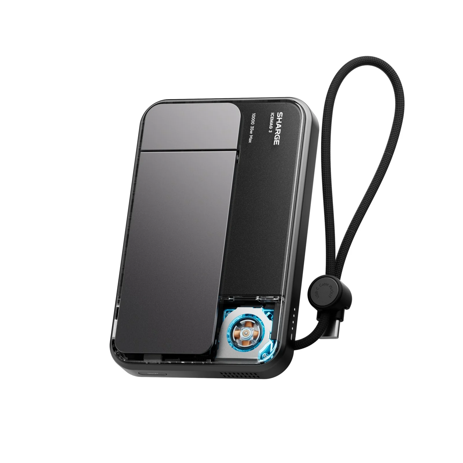 Sharge ICEMAG 3 Power Bank Wireless Charging 10000mAh 35W with Active Cooling (M3) (Black, White) - Image 2