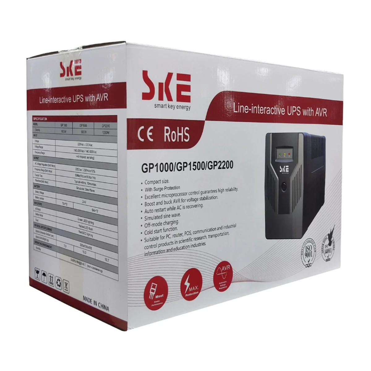 SKE GP1000 1000VA 600W Line-Interactive UPS with AVR - Image 3
