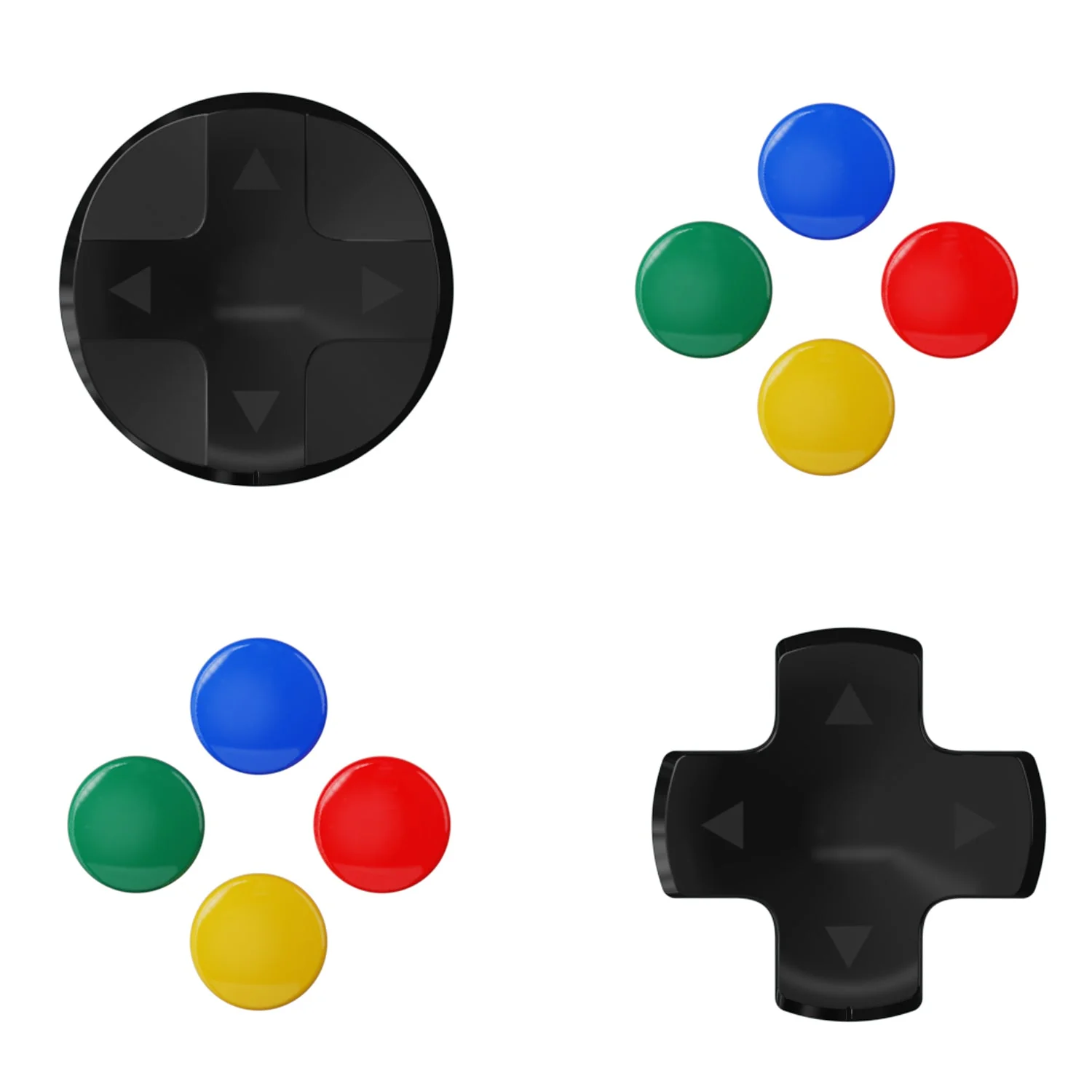 Skull & Co. D-Pad Button Cap Set for Nintendo Switch 2 (SFC, Neon Blue/Red, Light Purple/Light Green) - Image 5