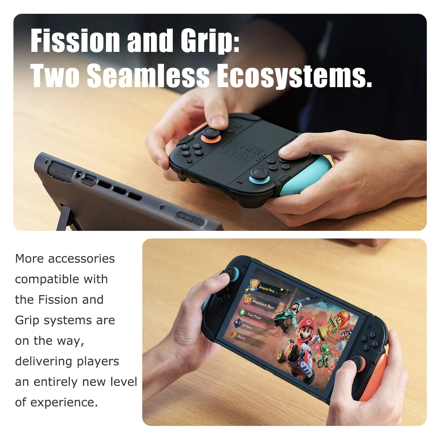Skull & Co. FissionGrip Bundle for Nintendo Switch 2 (Black, Neon Blue/Red) - Image 5