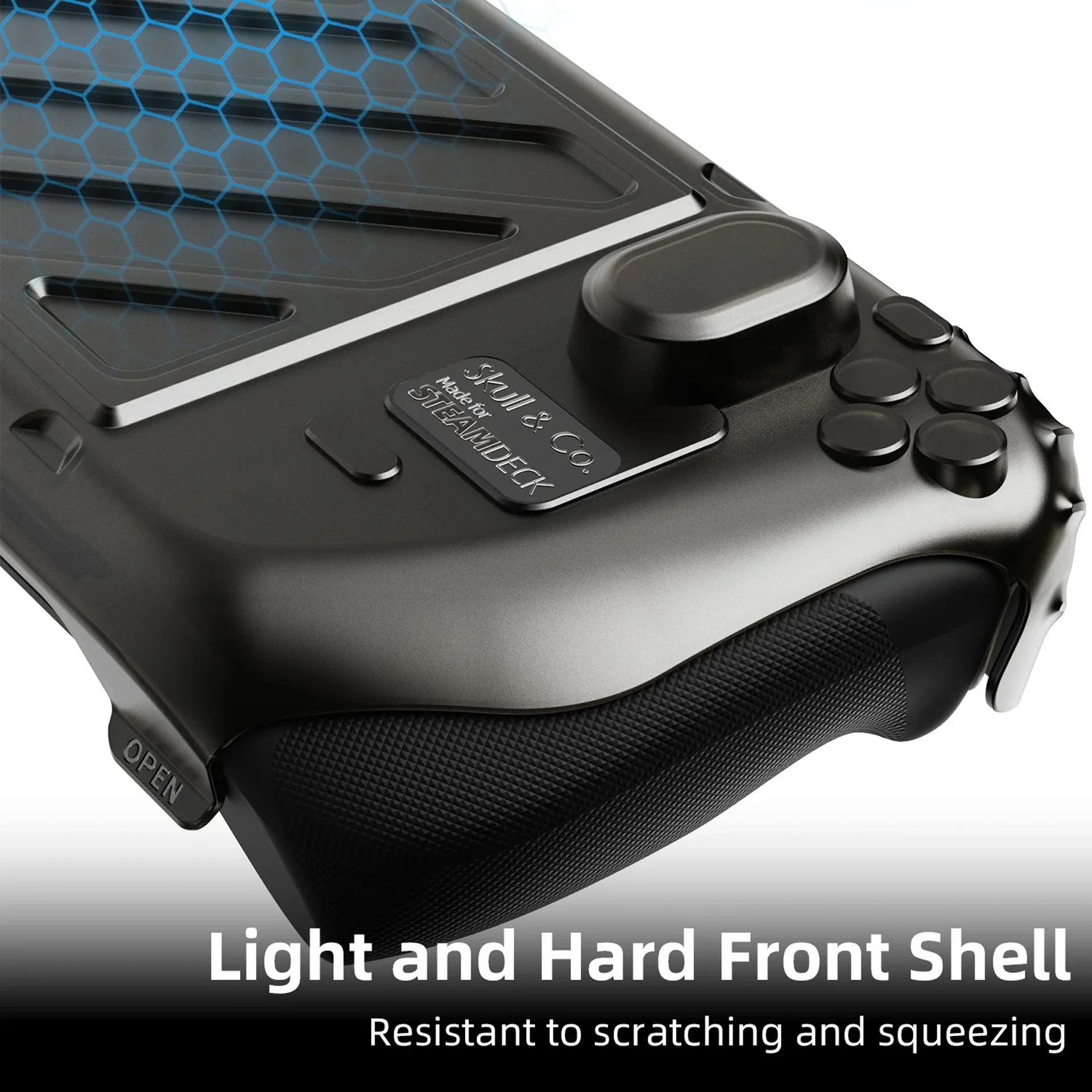 Skull & Co. HardShell Front Cover for Steam Deck StandGrip (Smoky Black, Neon Green, Neon Orange) (SDFC-SBK, SDFC-NGN, SDFC-NOG) - Image 4