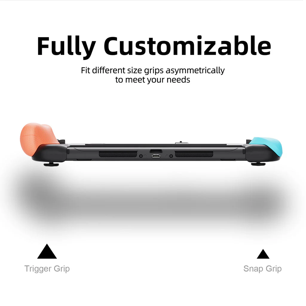 Skull & Co. NeoGrip for Nintendo Switch 2 (Black, Neon Blue/Red) - Image 5
