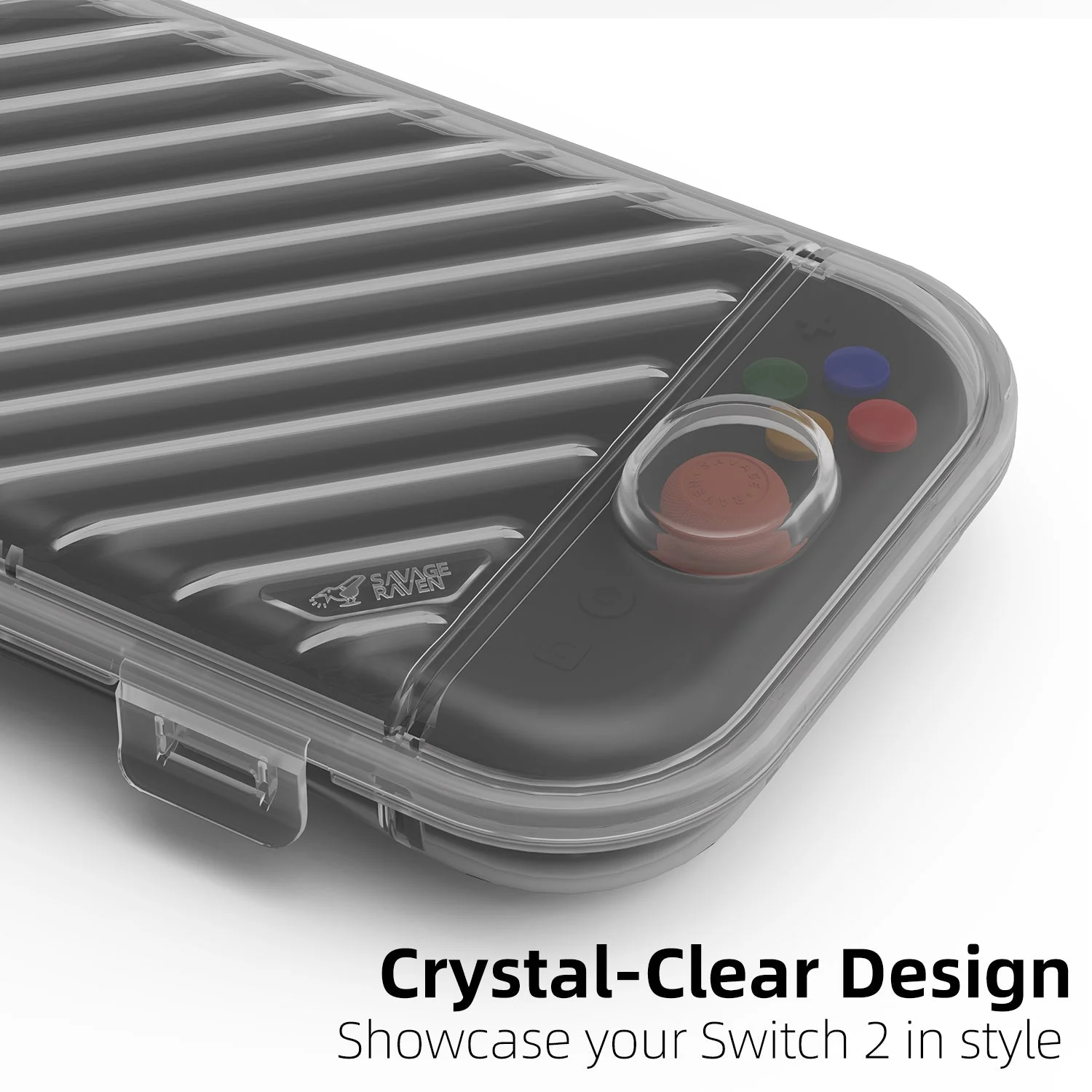Skull & Co. Simple Case for Nintendo Switch 2 (Smoky Black, Crystal Clear) - Image 4