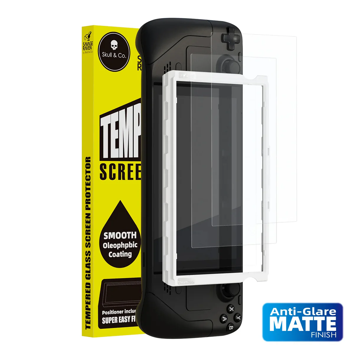 Skull & Co. Tempered Glass Screen Protector 9H Hardness / 2.26mm Ultra Thin with Positioner for Steam Deck / LCD  (Anti-Glare Matte Finish, HD Clarity) (SDSP2-P-M, SDSP2-P-G) - Image 11