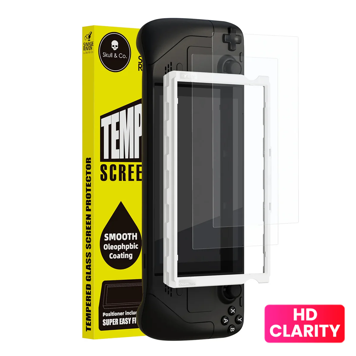 Skull & Co. Tempered Glass Screen Protector 9H Hardness / 2.26mm Ultra Thin with Positioner for Steam Deck / LCD  (Anti-Glare Matte Finish, HD Clarity) (SDSP2-P-M, SDSP2-P-G) - Image 12