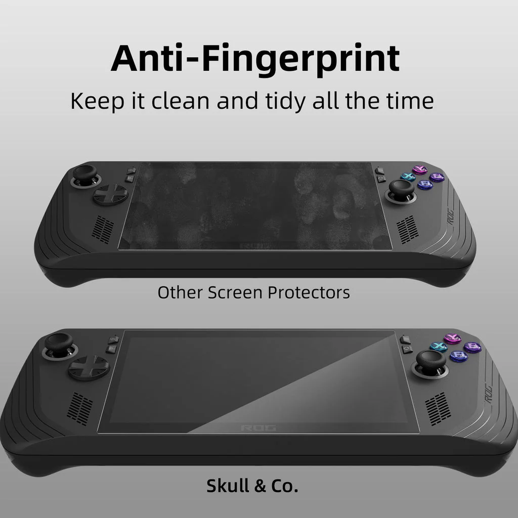 Skull & Co. Tempered Glass Screen Protector 9H Hardness / 2.5D Curved Edge Anti-Glare Matte Finish with Positioner for ROG Ally X (ALSP2-P-M) - Image 3