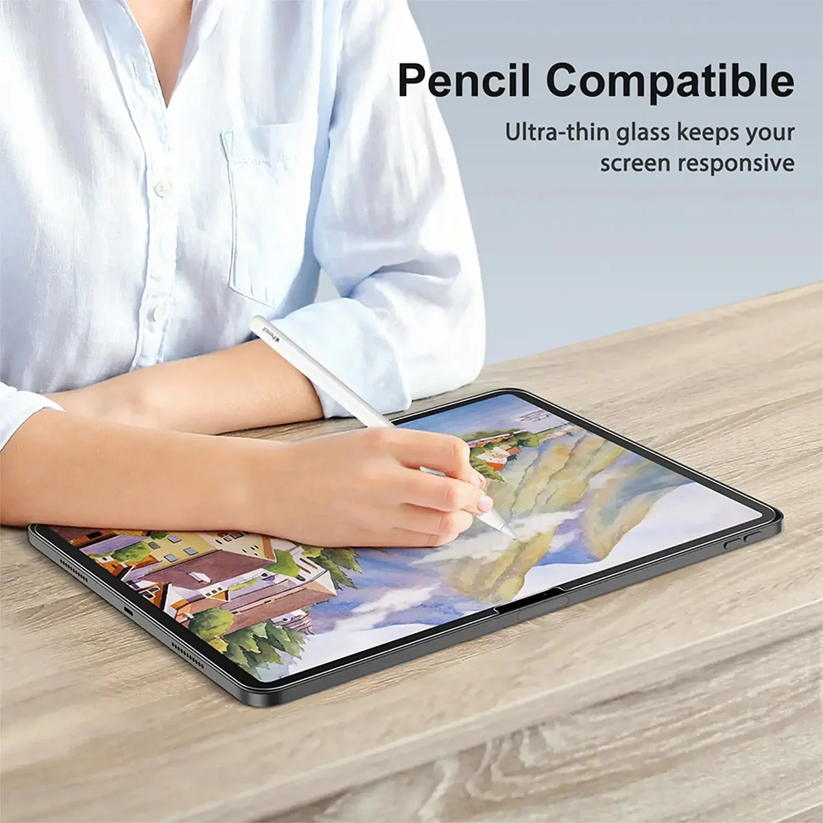 SODI Glass Screen Protector with Cameralens Protector for iPad Pro 11 (2024) (2 Pack) - Image 7