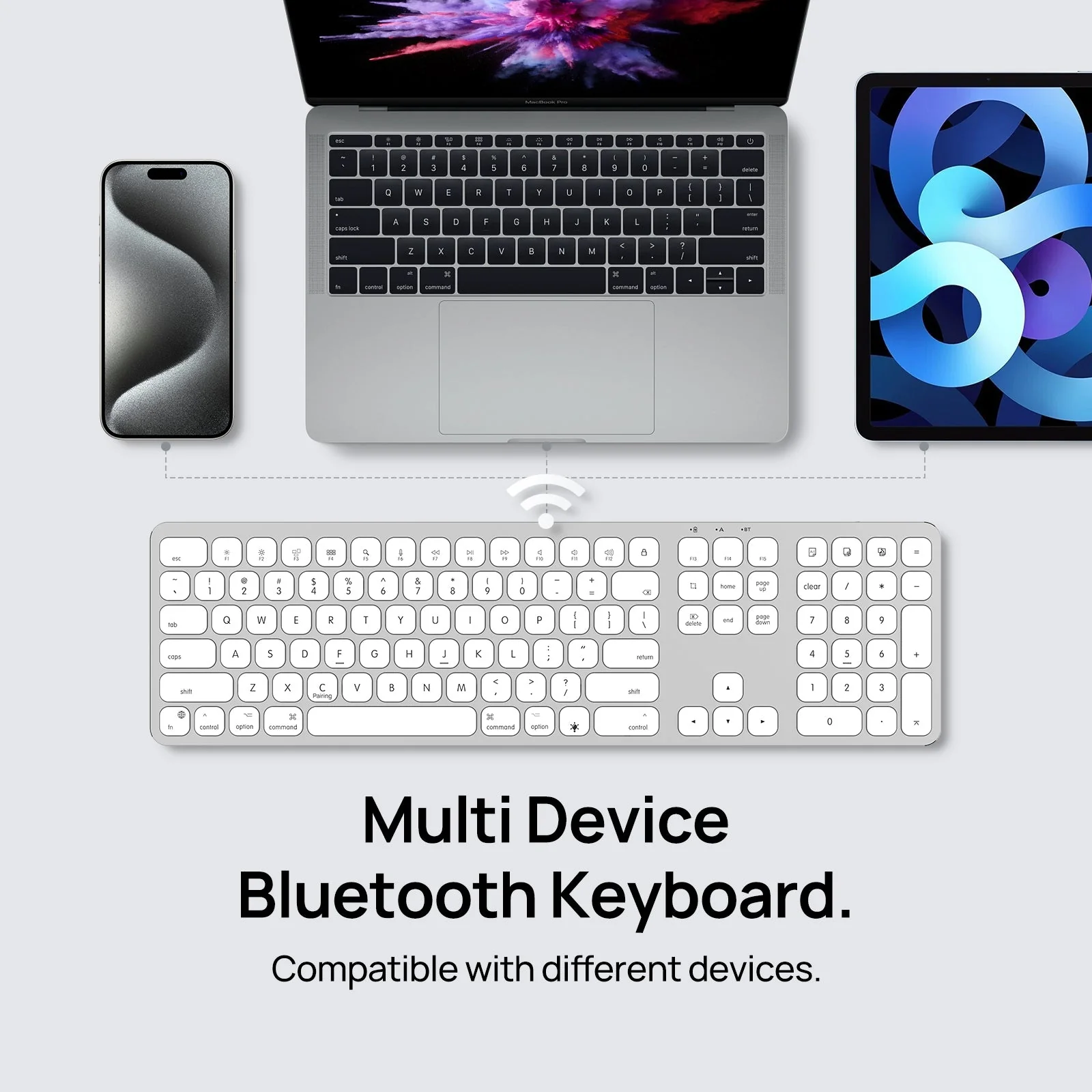 SODI KB036 Wonder Series Wireless Keyboard for macOS (Silver) - Image 3