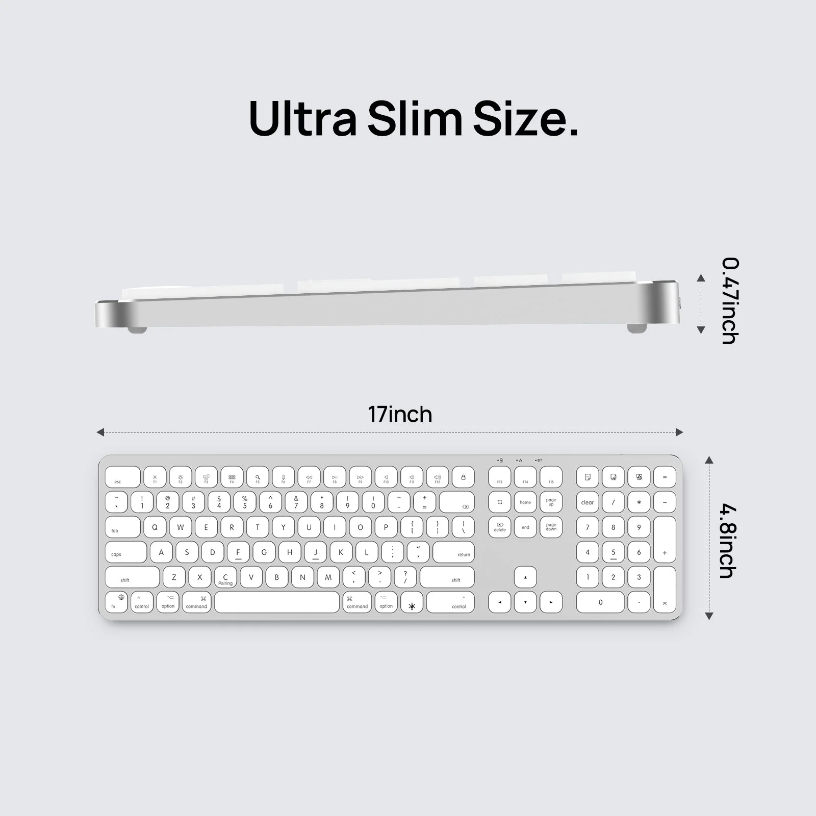 SODI KB036 Wonder Series Wireless Keyboard for macOS (Silver) - Image 6