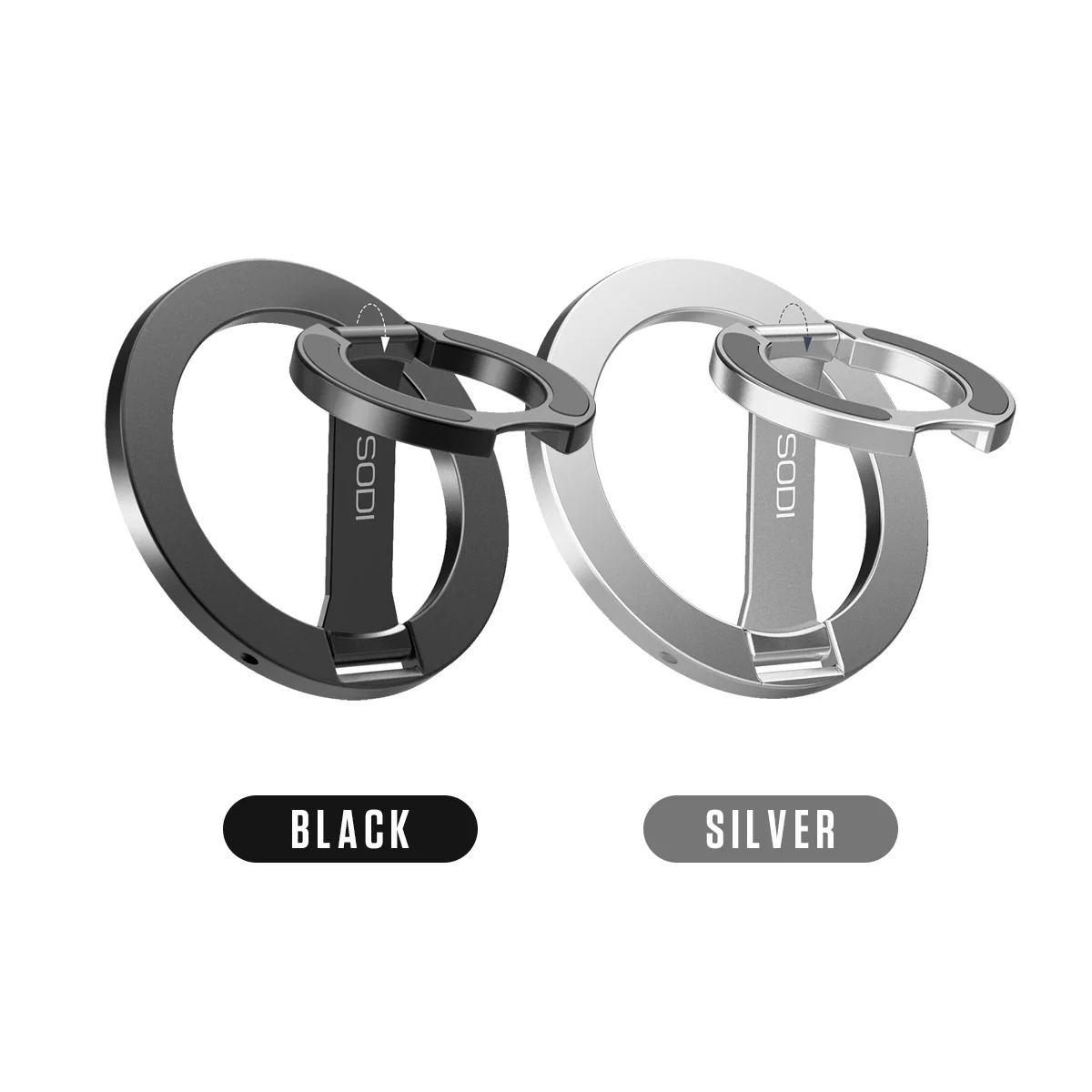 SODI ST04 Double Side Magnetic Ring (Black, Silver) - Image 11