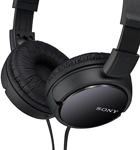 Sony MDR-ZX110AP/B Wired On-Ear Headphones With Mic (Black) - Image 4