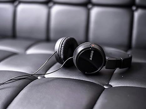 Sony MDR-ZX110AP/B Wired On-Ear Headphones With Mic (Black) - Image 5