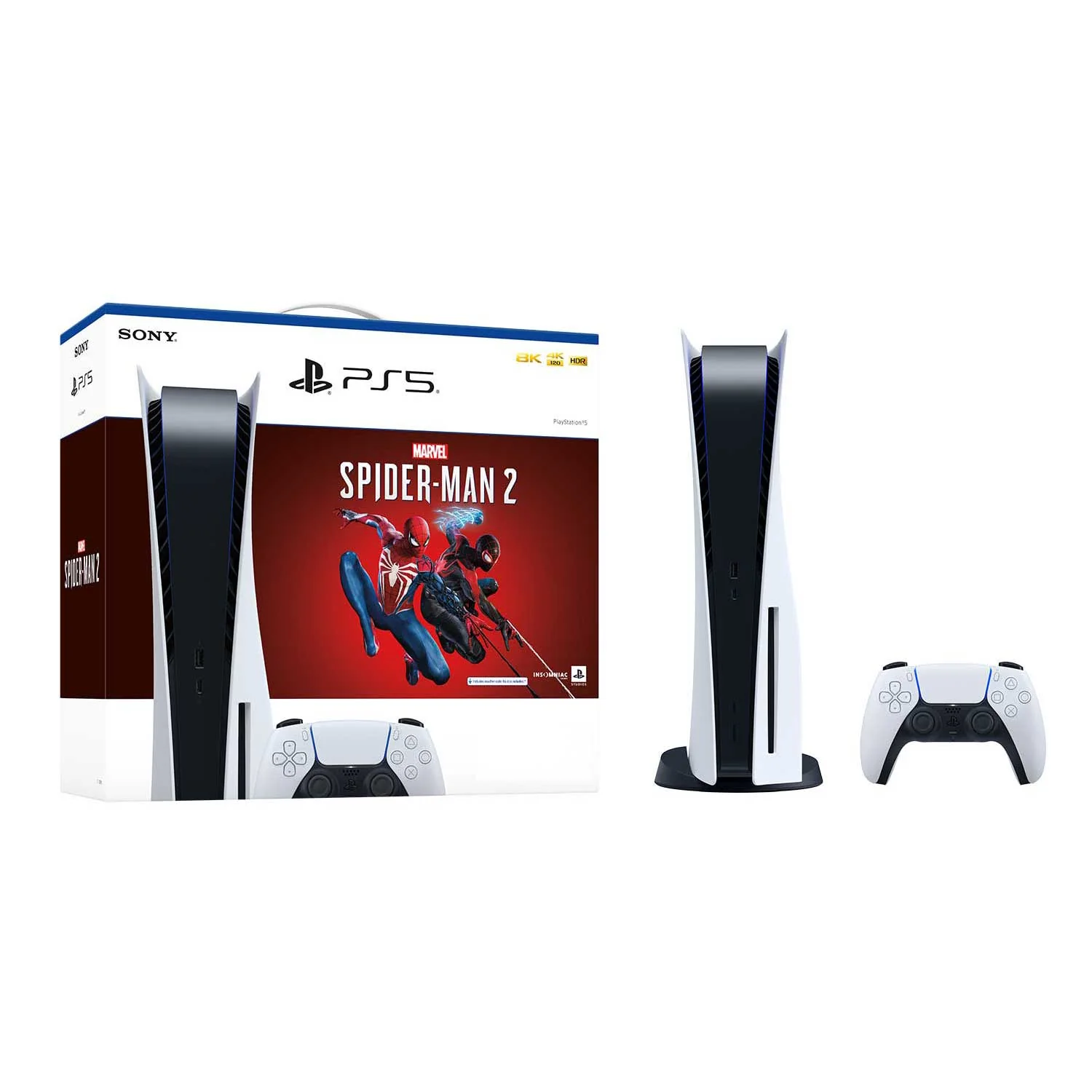 Sony Playstation PS5 Console Marvel Spider-Man 2 Standard Edition Bundle (Includes retail copy of Marvels Spiderman 2 PS5) (CFI-1218A 01) - Image 7