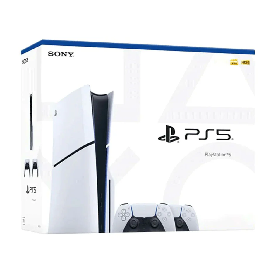 Sony Playstation PS5 Slim Console Two Dualsense Wireless Controllers Bundle (Asia-00497) With Official Playstation Warranty