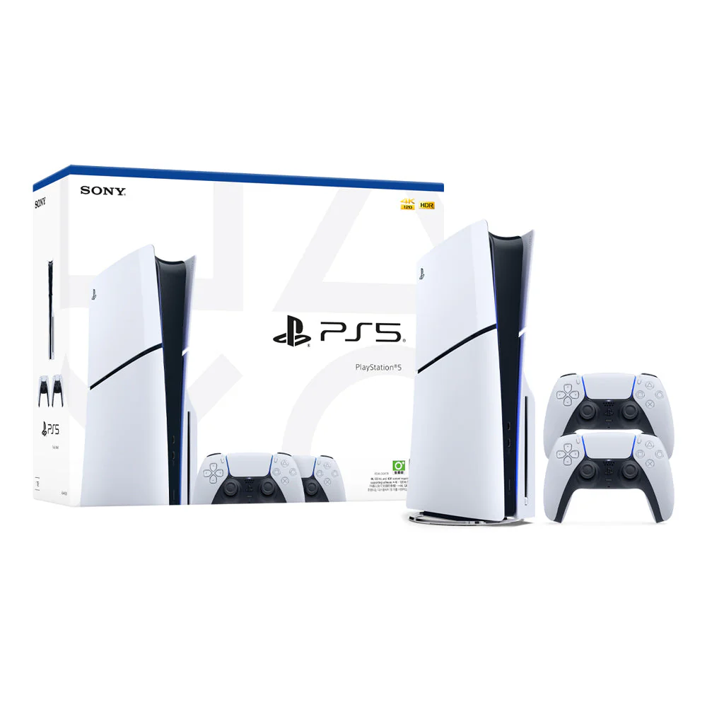 Sony Playstation PS5 Slim Console Two Dualsense Wireless Controllers Bundle (Asia-00497) With Official Playstation Warranty - Image 2