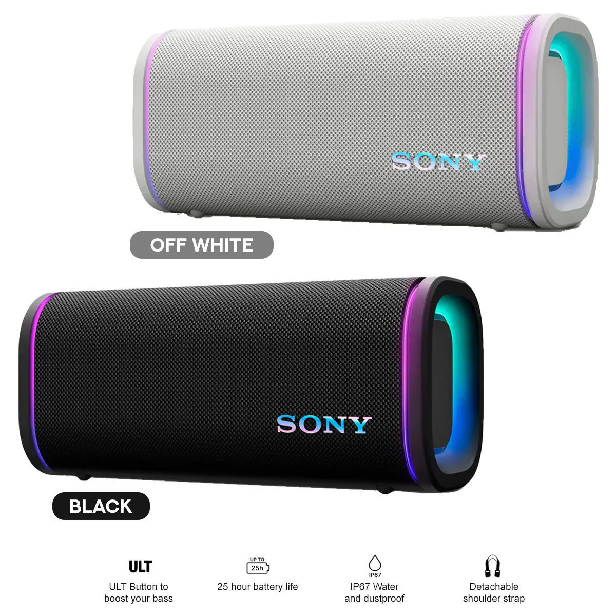 Sony ULT Power Sound Field 5 Wireless Portable Speaker (Black, Off White)